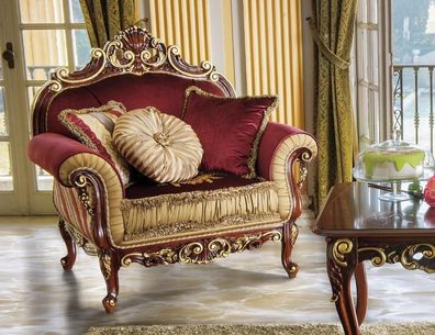 Sessel Design Couch Sofa Relax Stoff Lounge Club Sitzer Luxus Turkis Barock Neu