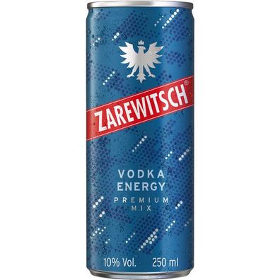 Zarewitsch Energy & Vodka 10% Vol. 250 ml Dose, 24er Pack (24x250ml)