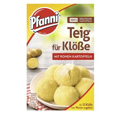 Pfanni Teig für Klöße MIT ROHEN Kartoffeln 330g, 9er Pack ( 9x330g )