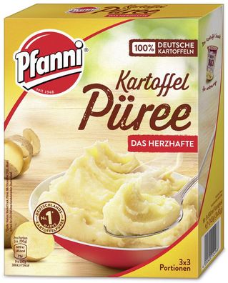 Pfanni Kartoffel Püree Das Herzhafte 3x3 Portionen 243 g, 7er Pack ( 7x243g )