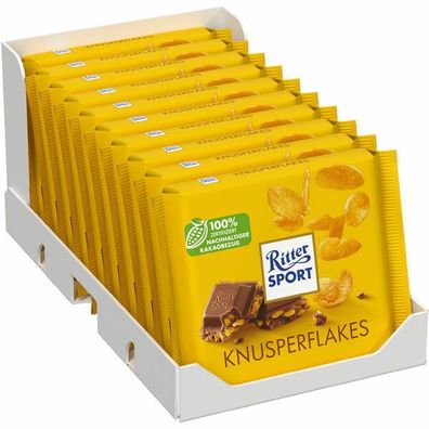 Ritter Sport Knusperflakes 100 g Tafel 10er Pack (10x100 g)