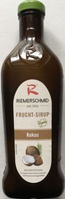 Riemerschmid Frucht Sirup Kokosnuss - Dickflüssig, Vegan - 6x500 ml