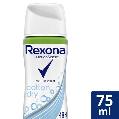 Rexona Deospray Anti-Transpirant Compressed Cotton Dry mit 48 StundenSchutz 75ml