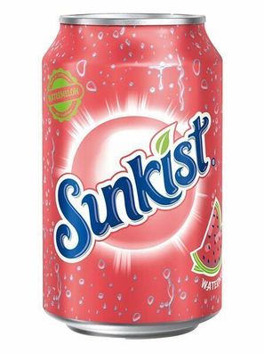 Sunkist Watermelon 330 ml Dose, 12er Pack (12x0,33 L) EINWEG PFAND