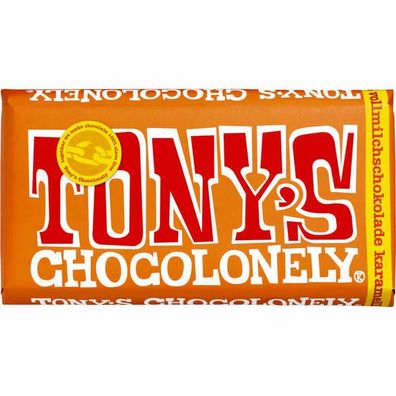 Tony's Chocolonely Fairtrade-Vollmilchschokolade + Karamell + Meersalz 15x180g Tafel