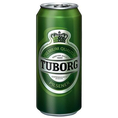 Tuborg Pilsener 4,9% Vol. 1,00 L Dose, 12er Pack (12x1,00 L) Einweg-Pfand