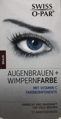 Swiss O-Par Augenbrauen & Wimpernfarbe, braun, 12 Anwendungen