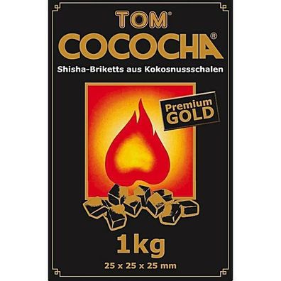 TOM Cococha Gold Naturkohle - Kokoskohle - Shisha Kohle 1x1000g Pg.