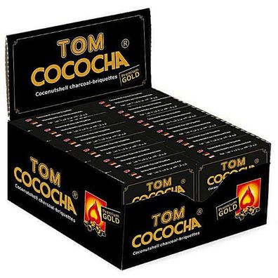 TOM Cococha Kohle Gold Naturkohle - Kokoskohle - Shisha Kohle 12x125 g Pg.