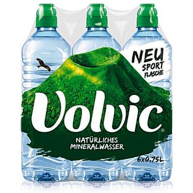 Volvic Naturelle Mineralwasser PET 6x0.75l Fl. Einweg-Pfand