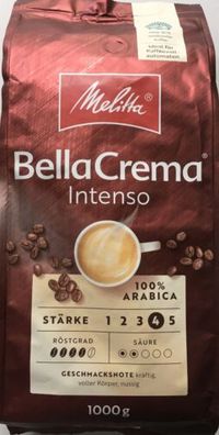 Melitta Bella Crema Intenso 100% Arabica Kaffee - ganze Bohnen - 1 kg