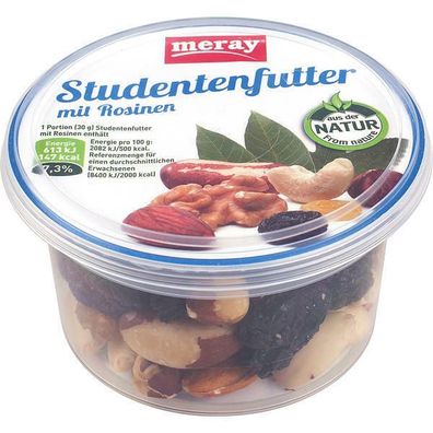 Meray Studentenfutter mit Rosinen 24x100 g Becher