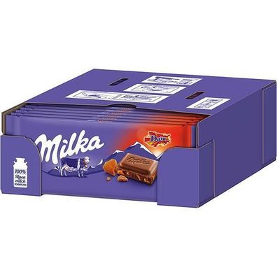 Milka Daim - Schokolade Mandel Karamell - 22x100 g Tf.