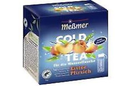 Meßmer Cold Tea Eistee Pfirsich 14 Pyramidenbeutel 38,5g Packung 6er Pack