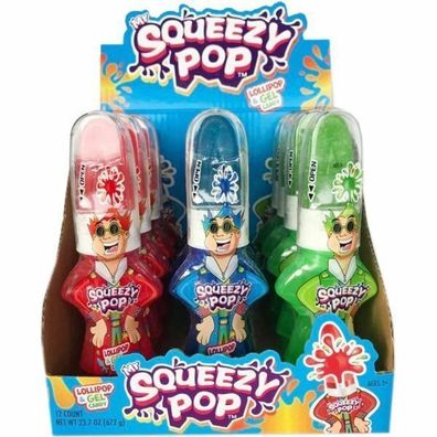 Mr. Squeezy Pop Lollipop mit Candygel 12x56 g Stück