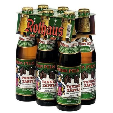 Rothaus Tannenzäpfle 5,1% 0,33L Flasche, 24er Pack (4x6/0,33L) Mehrweg-Pfand