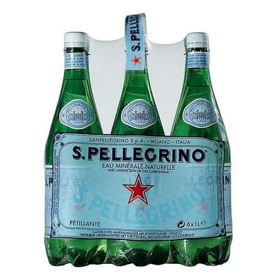 San Pellegrino natürliches Mineralwasser, 6x1.00l Fl., Einweg-Pfand