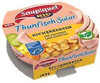 Saupiquet MSC Thunfisch Salat Kichererbsen 160g, 18er Pack (18x160g)