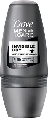 Dove Men + Care Deo Roll-On Invisible Dry Anti-Transpirant 50 ml (Gr. Standardgröße)