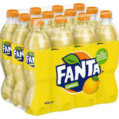 Fanta Lemon 12x0.50l Flaschen Einweg-Pfand