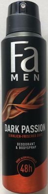 Fa Deo Spray Men Dark Passion Deodorant & Bodyspray 150 ml