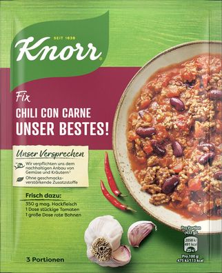 Knorr Fix Chili con Carne Unser Bestes! 49 g Beutel, 22er Pack (22x49g)