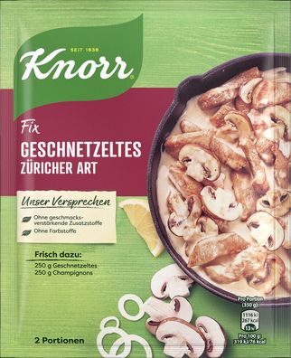 Knorr Fix Geschnetzeltes Züricher Art 36g Beutel, 26er Pack (26x36g)