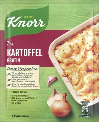 Knorr Fix Kartoffel Gratin 37 g Beutel, 20er Pack (20x37g)