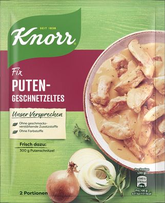 Knorr Fix Puten-Geschnetzeltes 36 g Beutel, 24er Pack (24x36g)