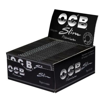 OCB schwarz Premium long slim Zigarettenpapier 50x32Bl Pg.