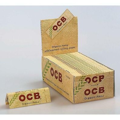 OCB Organic Hemp Regular Papers Bio-Hanf ungebleicht 50x50 Bl Pg.