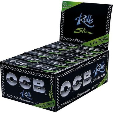 OCB Premium schwarz Rolls + Filter Tips Blättchen/ Zigarettenpap 24xSt