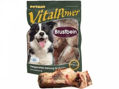 Petman Vital Power Brustbein vom Rind Hundefutter 1000 g (Inhalt Paket: 6 Stück)
