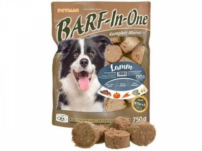Petman BARF-In-One Lamm Hundefutter 750 g (Inhalt Paket: 8 Stück)