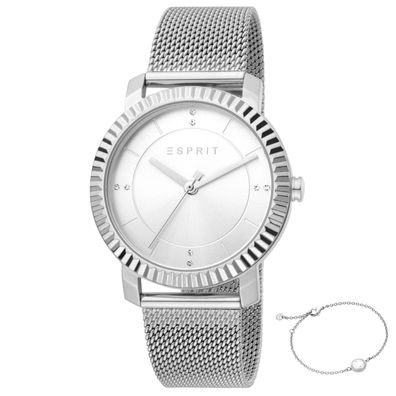 Esprit Uhr ES1L184M0015 Damen Armbanduhr Silber
