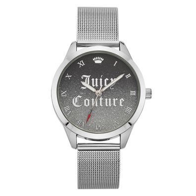 Juicy Couture Uhr JC/1279BKSV Damen Armbanduhr Silber
