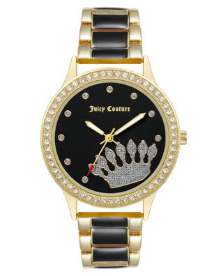 Juicy Couture Uhr JC/1334BKGP Damen Armbanduhr Gold