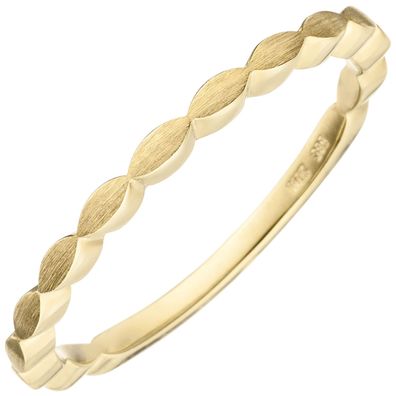 Damen Ring 585 Gold Gelbgold matt Goldring Gelbgoldring Breite ca. 1,6 mm