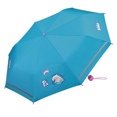 Scout Kinder-Taschenregenschirm mit Reflektorband