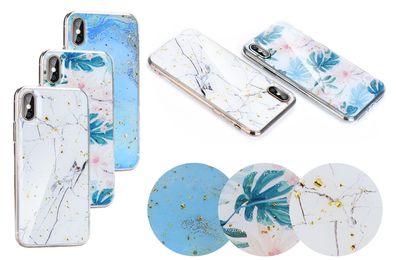 Hülle Marble Case Cover Bumper Motiv Handyhülle Tasche Huawei Samsung iPhone Xiaomi