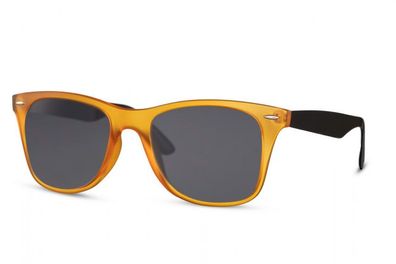 Sonnenbrille panto vollrandig kat. 3 orange/ schwarz