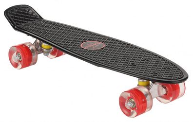 Skateboard Mit Led-Lampen 55,5 Cm Schwarz/ Rot