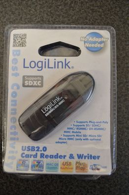 Logilink Cardreader USB 2.0 Stick extern für SD/ MMC CR0007 SDXC