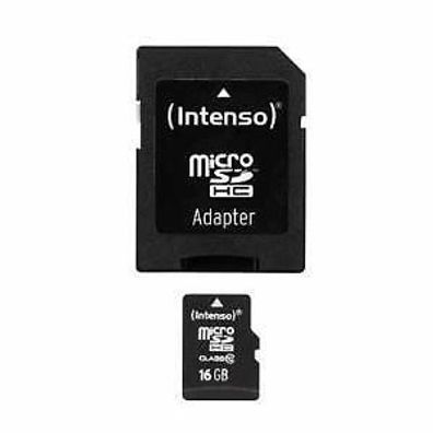 Intenso microSDHC 16GB, Class 10 (12MB/ s) - microSDHC Karte - Retail - (3413470)