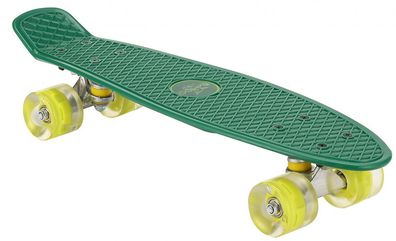 Skateboard Mit Led-Beleuchtung 55,5 Cm Grün/ Kalk