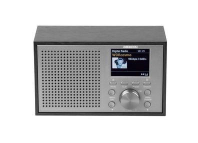 Medion P66099 Radio DAB+ UKW Bluetooth Retro Look Silber