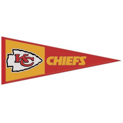 NFL Kansas City Chiefs Wool Primary Wimpel Pennant Banner 80x35cm 194166472341