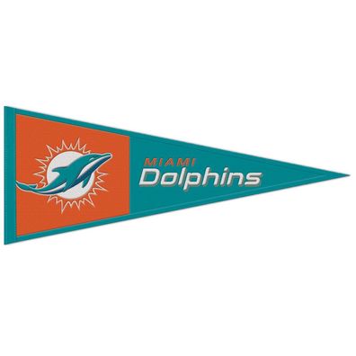 NFL Miami Dolphins Wool Primary Wimpel Pennant Banner 80x35cm 194166472877