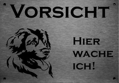Hundewarnschild Edelstahl Warnschild Leonberger