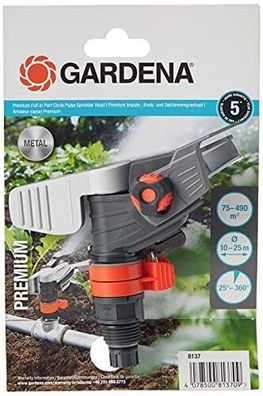 Gardena Premium 8137-20 Impuls-, Kreis- und Sektorenregnerkopf Großflächenregner